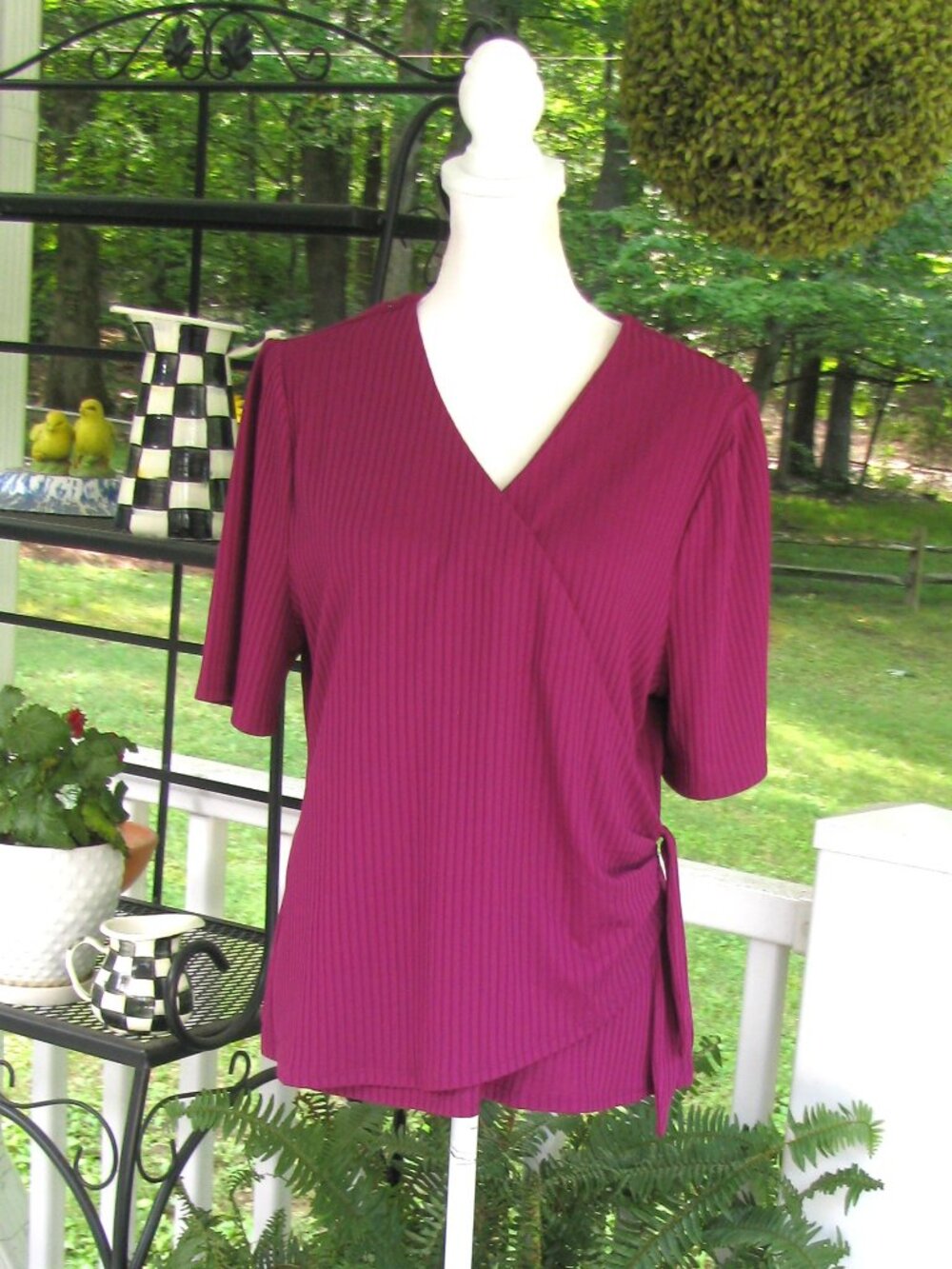 NWT Tahari Crossover polyester top shirt blouse XL pullover luxury style